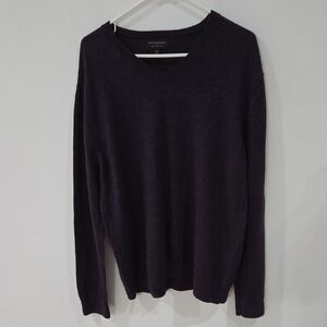 Banana Republic Sz XL Men's Dark Purple V-Neck Sweater